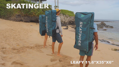 Leafy Expedition Blue 350x89x15 cm (11'6'') planche de yoga SUP
