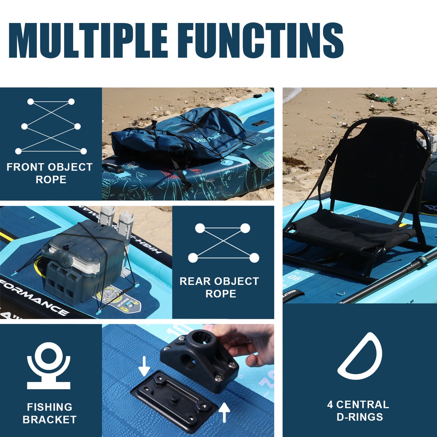 Fishing Boat SUP board 378x96x20 cm board for anglers